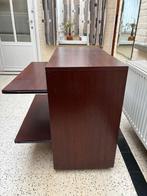 Computertafel met 2 uitschuifbare lades op wieltjes, Ophalen, Zo goed als nieuw, 40 tot 80 cm, 70 tot 120 cm