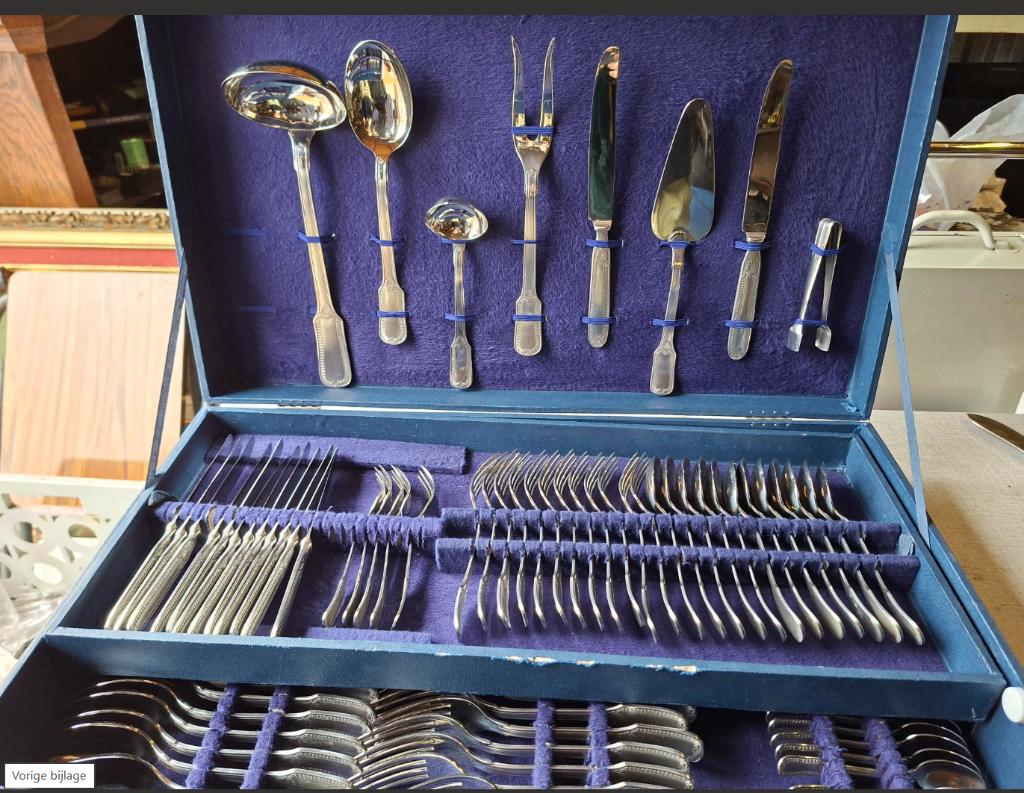 108 DELIG BESTEK, Huis en Inrichting, Keuken | Bestek, Gebruikt, Ophalen of Verzenden, Bestekset, Inox of Chroom