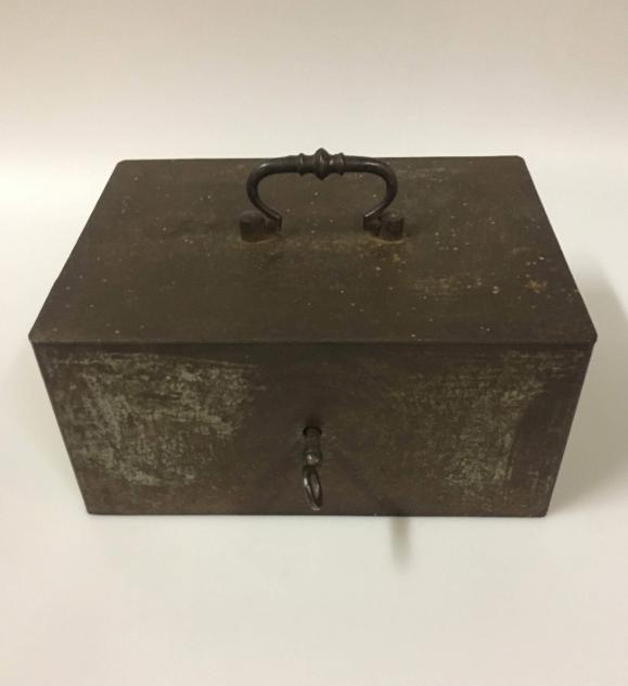 antieke geldkist/Beaumont-kluis - Staal, Antiek en Kunst, Curiosa en Brocante, Ophalen of Verzenden