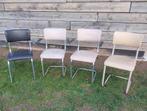 4 originele tubax stoelen, Huis en Inrichting, Stoelen, Ophalen, Gebruikt, Hout