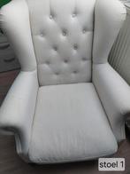 2 beige fauteuils, Maison & Meubles, Fauteuils, Enlèvement, Utilisé, Tissus