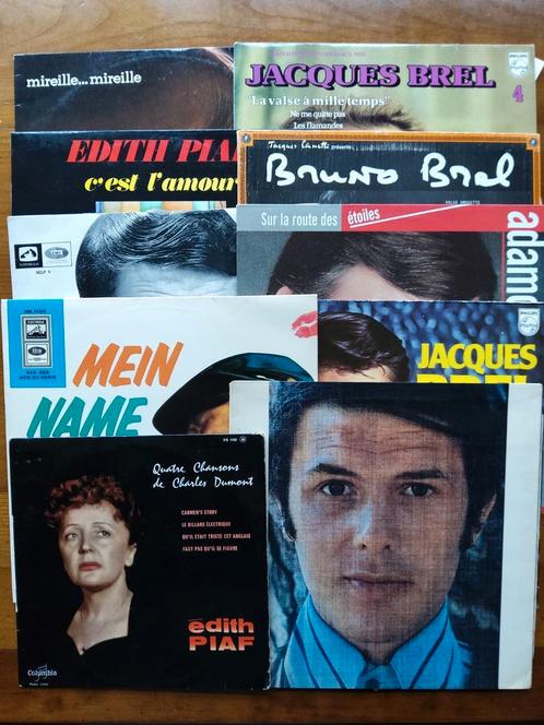 10 lp´s  Chansons o.a.: Piaf, Mathieu, Brel, Adamo,..., Cd's en Dvd's, Vinyl | Verzamelalbums, Zo goed als nieuw, Ophalen of Verzenden