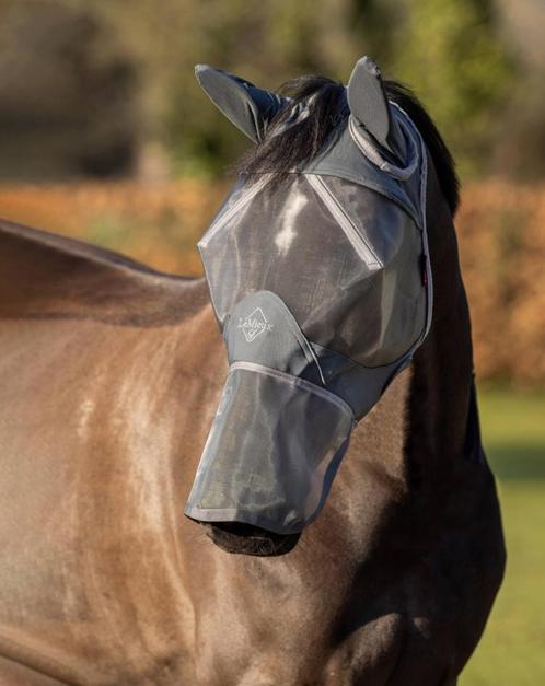 LeMieux Armour Shield Pro Vliegenmasker full Grijs M L XL, Dieren en Toebehoren, Paarden en Pony's | Beschermers, Nieuw, Rijden