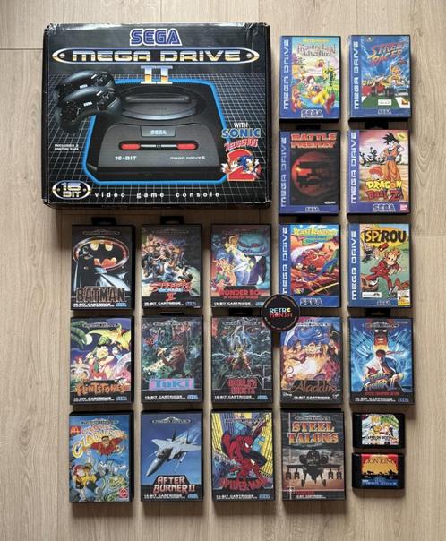 Sega Megadrive II Console + Spellen, Games en Spelcomputers, Games | Sega, Zo goed als nieuw, Mega Drive, Ophalen of Verzenden