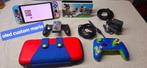 consoleswitch oled:aangepaste mario + game + controller en g, Ophalen of Verzenden, Zo goed als nieuw