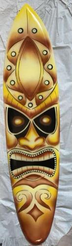 planche de surf Tiki 50 cm en bois d albesia, Antiek en Kunst, Kunst | Beelden en Houtsnijwerken, Ophalen of Verzenden