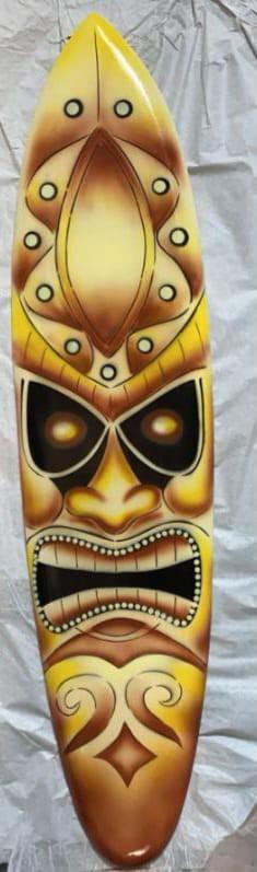 planche de surf Tiki 50 cm en bois d albesia, Antiek en Kunst, Kunst | Beelden en Houtsnijwerken, Ophalen of Verzenden