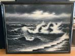 Schilderij op doek zee zich zwart - wit, Ophalen, Oorspronkelijke maker, 125 cm of meer, Zo goed als nieuw