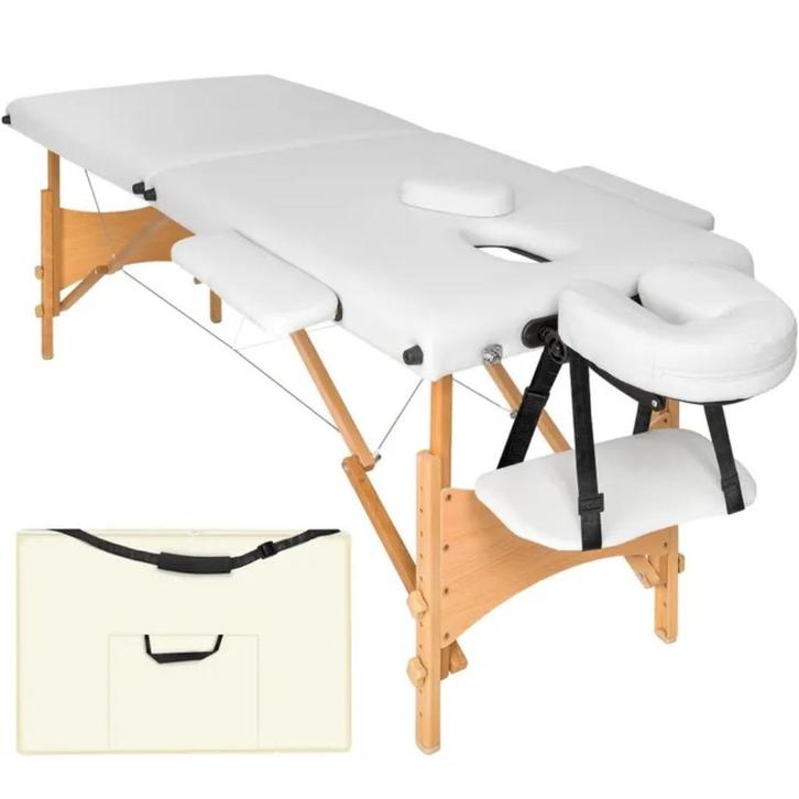 Tectake massagetafel hout – Zo goed als nieuw, Sport en Fitness, Massageproducten, Nieuw, Massagetafel, Ophalen