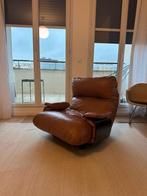Fauteuil Marsala Pink Line bruin leer, Ophalen of Verzenden, Zo goed als nieuw, Leer