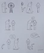 KAMAGURKA / BERT & BOBJE / ZW-W ZEEFDRUK / 100x70cm / MONO, Antiek en Kunst, Kunst | Litho's en Zeefdrukken, Ophalen of Verzenden
