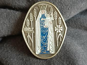 broche/speldje Maria met kindje Jezus (verzilverd) beschikbaar voor biedingen