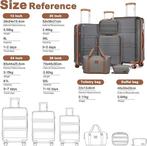 Reiskoffer set | ABS | 6 stuks | GRATIS LEVERING, Handtassen en Accessoires, Koffers, Verzenden, -, KONO, Nieuw