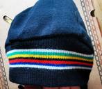 Oud vintage wollen wielerpetje regenboog 70's, Ophalen of Verzenden, Gebruikt, Kleding