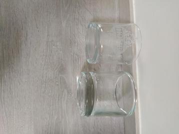 Vases cylindriques en verre de décoration