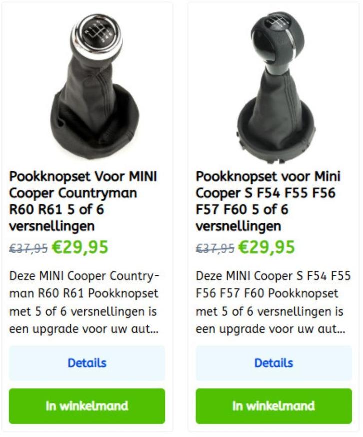 pookknop MINI COOPER Country of F45 F55 F56 F57 F60 ACTIE!, Auto-onderdelen, Interieur en Bekleding, BMW, Mini, Nieuw, Ophalen of Verzenden