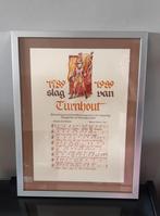 De slag van Turnhout . Kalligrafie van Joke van den Brandt, Antiquités & Art, Art | Lithographies & Sérigraphies, Enlèvement ou Envoi