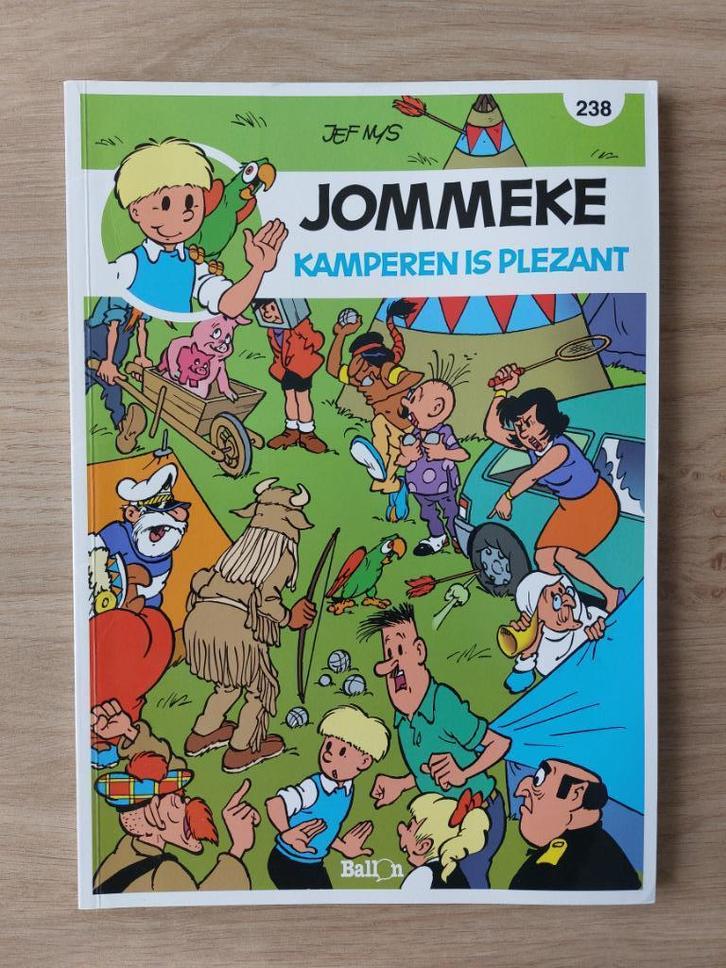 Jommeke - Kamperen is plezant (gelijmd), Boeken, Stripverhalen, Zo goed als nieuw, Eén stripboek, Ophalen of Verzenden