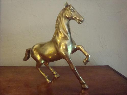 statue cheval cuivre jaune 25cm 800gr, Maison & Meubles, Accessoires pour la Maison | Autre, Comme neuf, Enlèvement ou Envoi