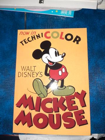 Carte Mickey Mouse en technicolor, Enlèvement ou Envoi, Mickey Mouse, Neuf, Papier, Carte ou Papeterie