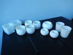 Diverse witte waxinelichthouders., Ophalen, Zo goed als nieuw, Wit