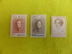 3 Oude postzegels van het Belgisch Koningshuis, Koninklijk huis, Ophalen of Verzenden, Zonder stempel, Frankeerzegel