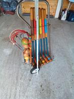 Vintage Croquet set  compleet in perfecte originele staat, Ophalen