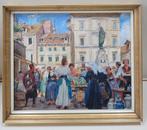 Atanasije POPOVIC, Markt in Dubrovnik, Antiek en Kunst, Kunst | Schilderijen | Klassiek, Ophalen of Verzenden