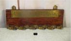 Magnifique porte-pipes ancien en bois et cuivre - 29x10, Enlèvement ou Envoi, Comme neuf, Autres types