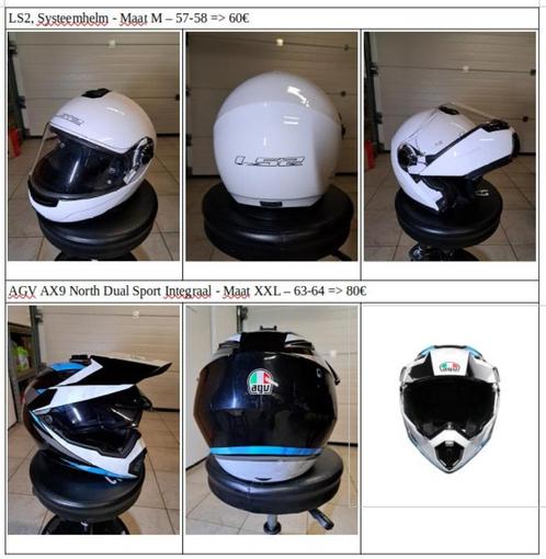 Diverse gebruikte en bijna nieuwe helmen, Motoren, Kleding | Motorhelmen, Dames, Heren, Systeemhelm, M, AGV, Tweedehands, Ophalen