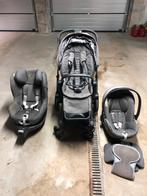 Ensemble Cybex poussette et sièges auto bébé + enfant, Gebruikt, Met autostoeltje, Ophalen, Kinderwagen