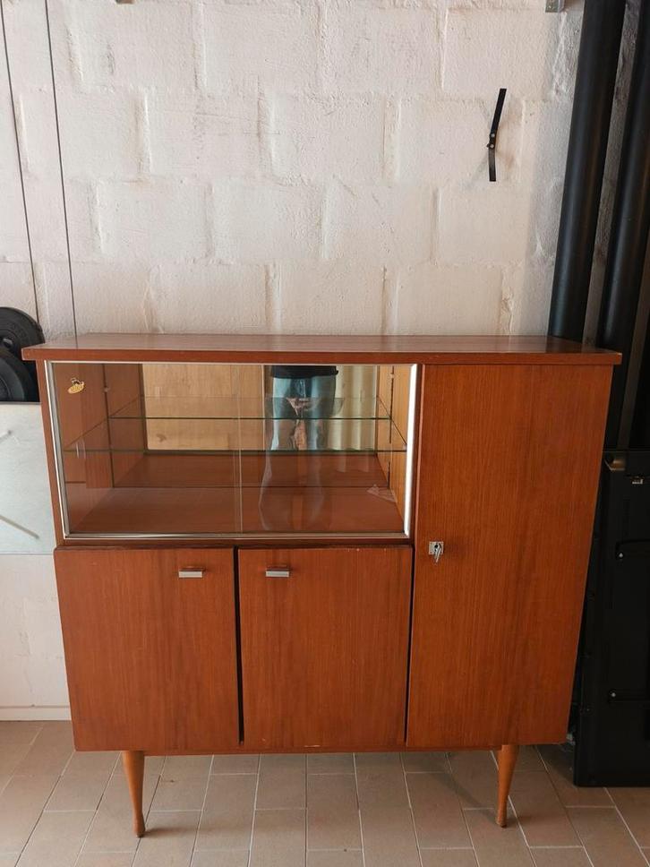 vintage houten kast / barkast, Huis en Inrichting, Kasten | Dressoirs, Gebruikt, Ophalen