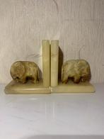 Boekensteun met olifanten in onyx, Antiek en Kunst, Ophalen of Verzenden