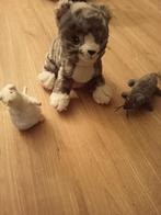 Pluche kat en 2 pluche muisjes, Kinderen en Baby's, Ophalen, Zo goed als nieuw