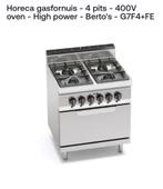Professioneel Berto’s 4 bek + gas oven, Elektronische apparatuur, Fornuizen, Ophalen, Zo goed als nieuw, Gas