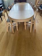 Tafel en 6 stoelen, Huis en Inrichting, Tafels | Eettafels, Ophalen, Gebruikt, 50 tot 100 cm, Vijf personen of meer