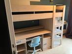 hoogslaper met bureau en kast, Kinderen en Baby's, Kinderkamer | Stapelbedden en Hoogslapers, Ophalen, Gebruikt, Hoogslaper