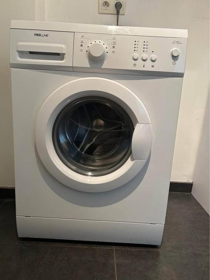Wasmachine, Elektronische apparatuur, Wasmachines, Gebruikt, Voorlader, 6 tot 8 kg, 85 tot 90 cm, 1200 tot 1600 toeren, Kort programma
