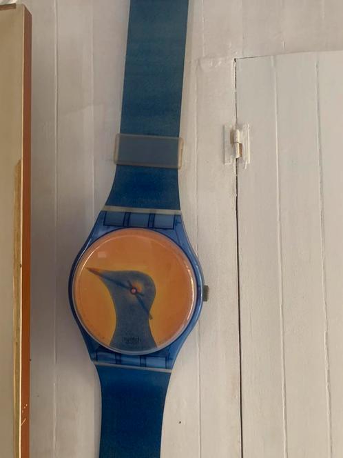 Swatch Maxi Folon horloge, Handtassen en Accessoires, Horloges | Kinderen, Gebruikt, Ophalen of Verzenden