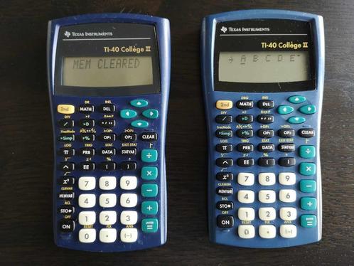2 x Texas Instruments TI-40 College II Pocket rekenmachine B, Diversen, Rekenmachines, Zo goed als nieuw, Ophalen of Verzenden
