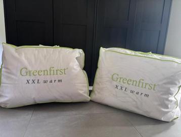 twee Greenfirst XXL warm eenpersoons donsdekens beschikbaar voor biedingen