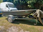 Aluminium boot, elektrische motor, Watersport en Boten, Vis- en Consoleboten, Ophalen, Gebruikt, Tot 10 pk, Elektrisch