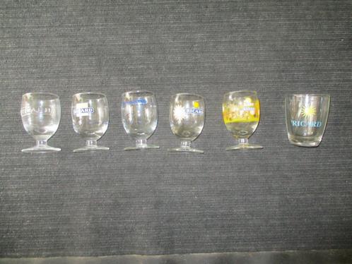 Lot van 6 stuks glazen  RICARD, Verzamelen, Glas en Drinkglazen, Zo goed als nieuw, Borrel- of Shotglas, Ophalen of Verzenden