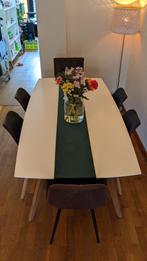 Tenzo Bess Eettafel | Scandinavisch Design | Wit | 185x95, Huis en Inrichting, Tafels | Eettafels, Ophalen, Scandinavisch, 50 tot 100 cm