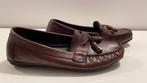 Damart bordeaux-bruine lederen mocassin (maat 38), Bruin, Instappers, Ophalen of Verzenden, Damart