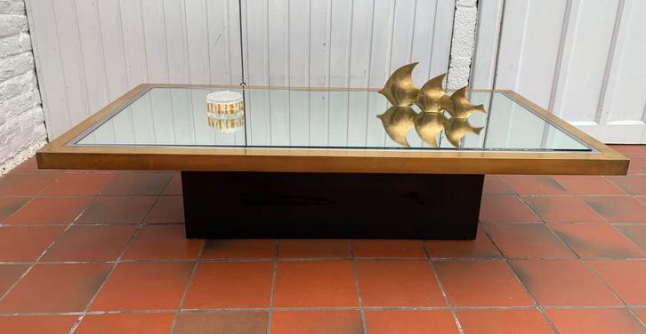 Vintage salontafel Hollywood Regency, Huis en Inrichting, Tafels | Salontafels, Gebruikt, Rechthoekig, Ophalen