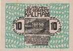 Kalham 10 Heller, Timbres & Monnaies, Enlèvement ou Envoi, Billets de banque