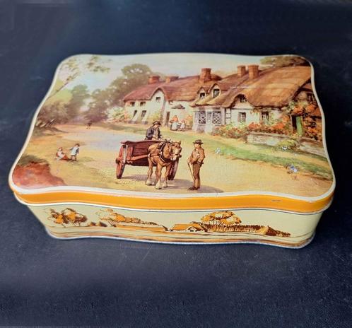 Boîte à cigares vintage en métal, Verzamelen, Blikken, Gebruikt, Overige, Overige merken, Ophalen of Verzenden