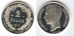 België: 2 frank 1911 VL in zilver ( PROOF) + MEDAILLESLAG !!, Postzegels en Munten, Munten | België, Verzenden, Zilver, Losse munt