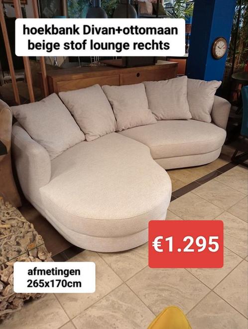 Nouveau tissu Divan+Ottoman Ambriamo maintenant 1 295€, Maison & Meubles, Canapés | Sofas & Chaises Longues, Neuf, Deux personnes